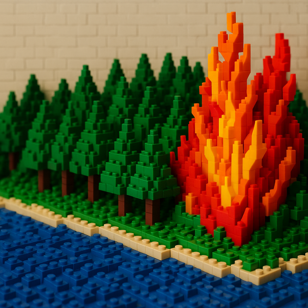 Bushfire from above
