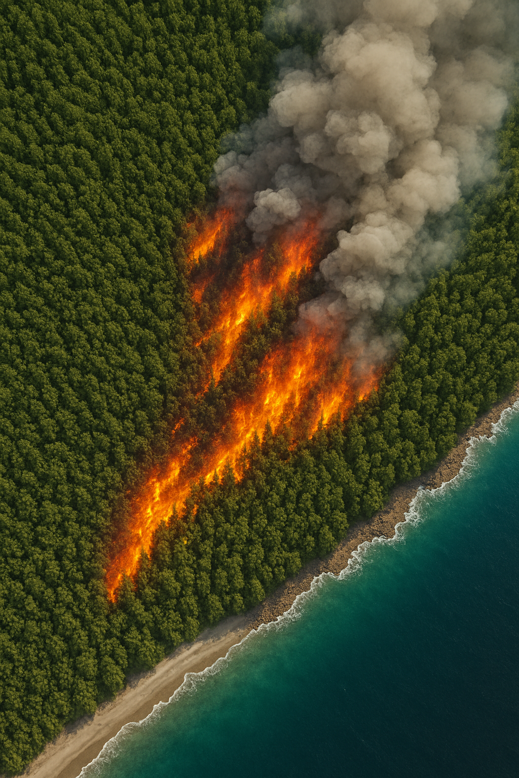 Bushfire from above