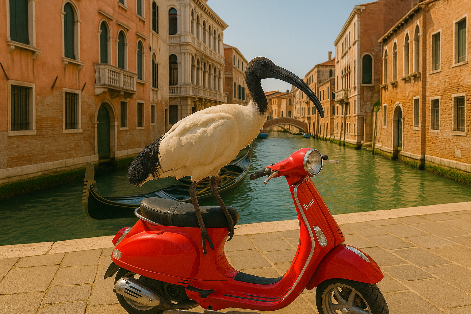 Ibis on a Vespa